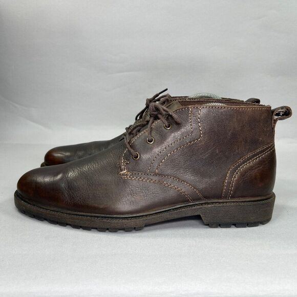 Dockers Men's Size 10.5 Brown Leather Waterproof Chukka Boots - Picture 5 of 12